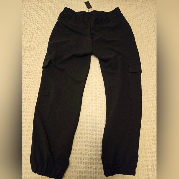 NWT Hunter And Brown Black Elastic Waist Cargo Jogger Pants Size Large - Picture 3 of 4